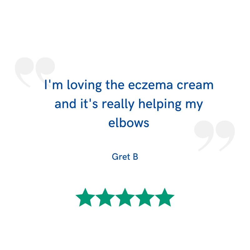 Healing Alternatives | Our Eczema Cream with CBD and Borage has five star reviews and it helps to soothe itchy skin and reduce inflammation caused by Eczema.