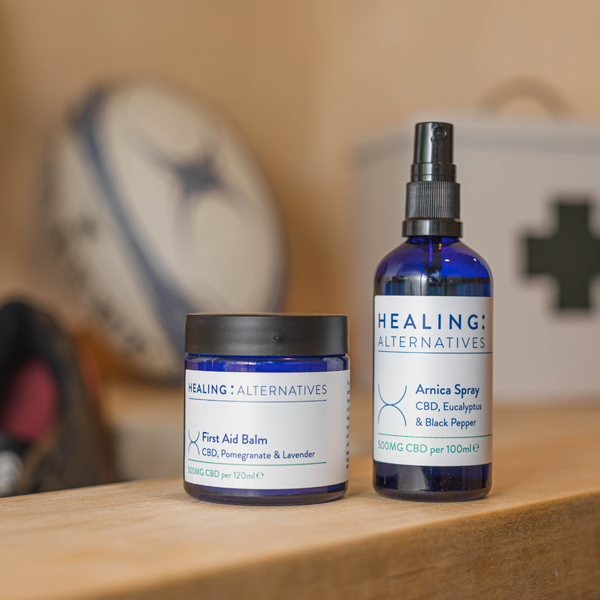 Bumps, bruises, cuts and grazes - our CBD first aid balm and CBD arnica spray can soothe and heal.