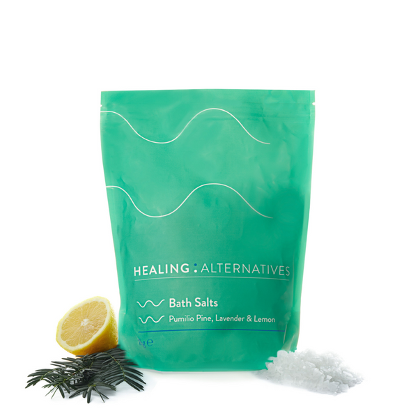 Pumilio Pine bath salts - help to relax and clear brain fog. Menopause friendly.