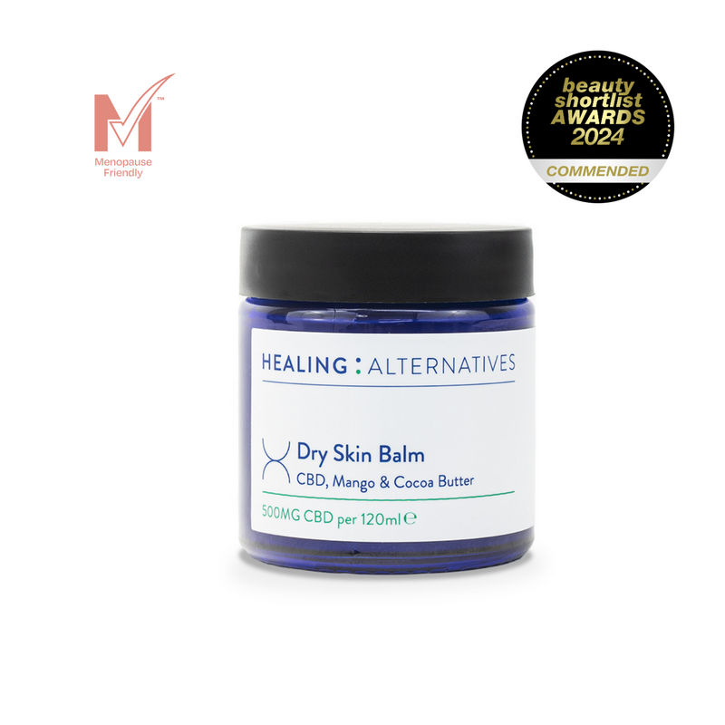 Award winning - Dry Skin Balm - to sooth and moisturise dry skin. Perfect for menopause. 