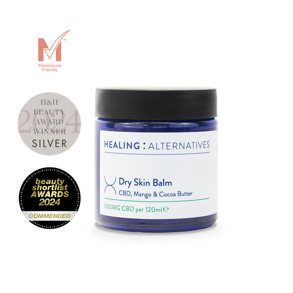 Award winning - Dry Skin Balm - to sooth and moisturise dry skin. Perfect for menopause. 