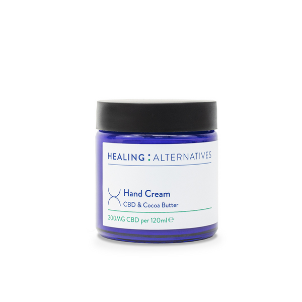 Healing Alternatives | Hand Cream with CBD and Cocoa Butter to deeply moisturise hands to leave them soft and nourished