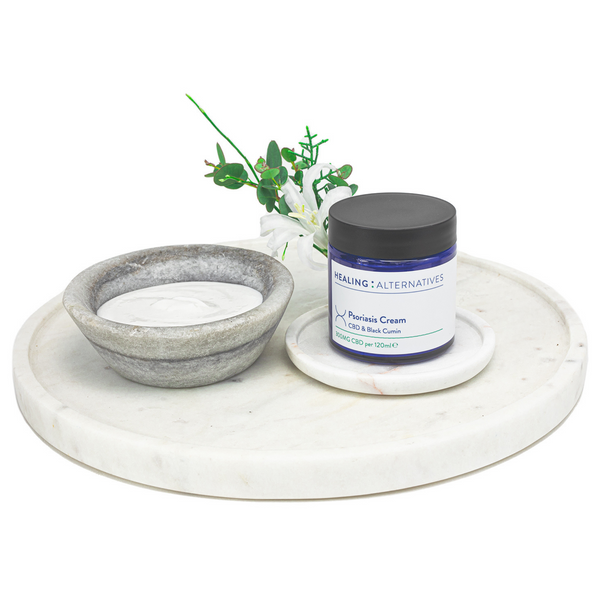 Healing Alternatives | Psoriasis Cream with CBD to soothe and heal psoriasis symptoms. 